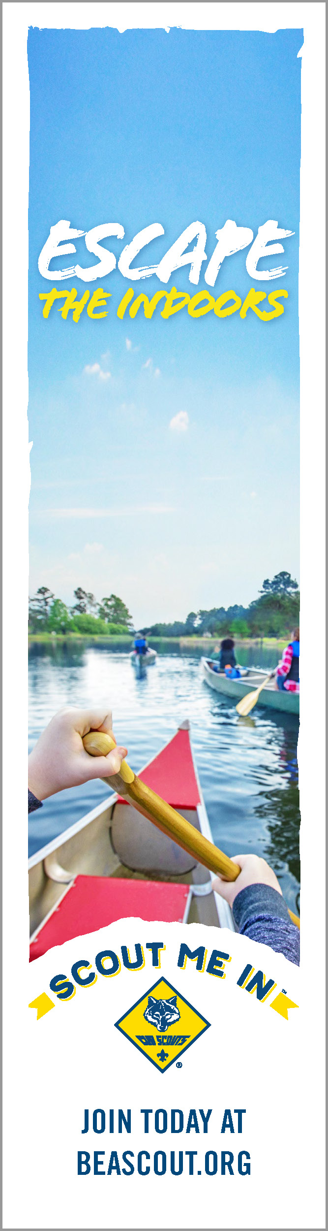 Escape the Indoors canoeing web banner